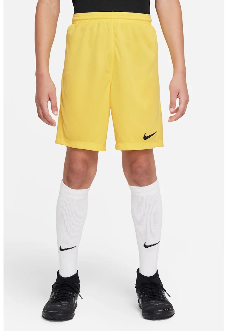 Pantaloni scurti cu tehnologie Dri-FIT pentru fotbal Park III, Negru/Galben