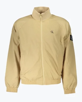Jacheta barbati Harrington cu croiala Regular Fit si logo bej, Bej