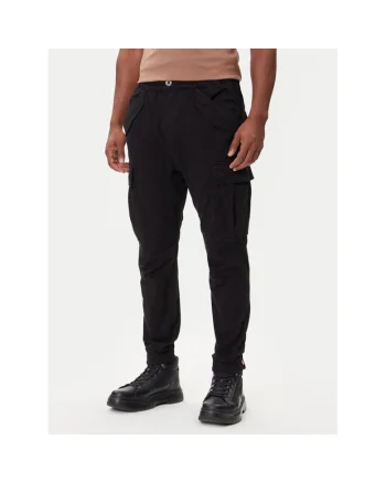 Pantaloni sport barbati,  bumbac/elastan, negru