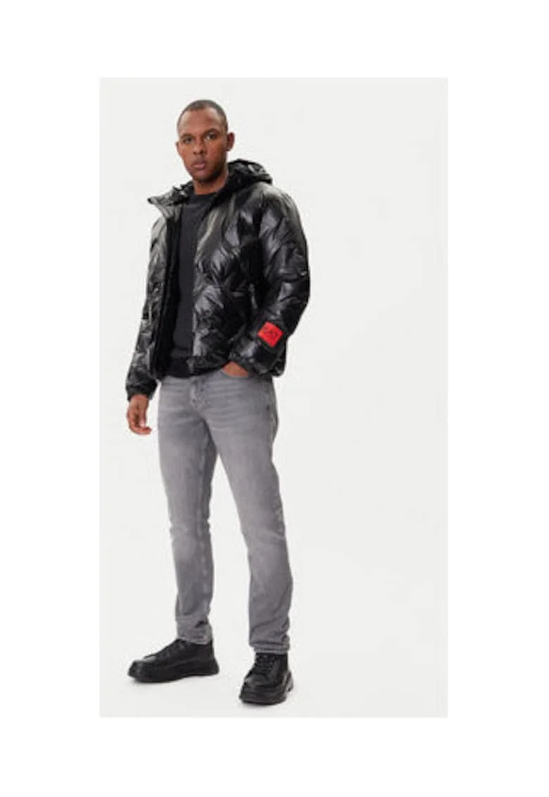 Geaca de iarna barbati, Emporio Armani  negru, 100% poliuretan