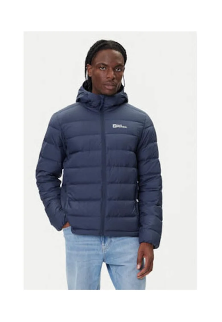 Geaca puf Barbati,  Bleumarin, 100% poliester reciclat