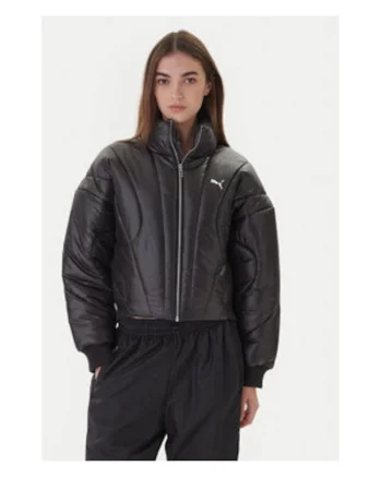 Geaca de iarna dama,  neagra, poliester reciclat