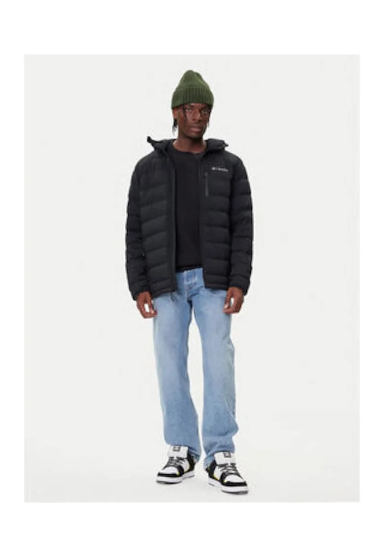Geaca de puf barbati,  neagra, 86% nailon, 14% elastan,