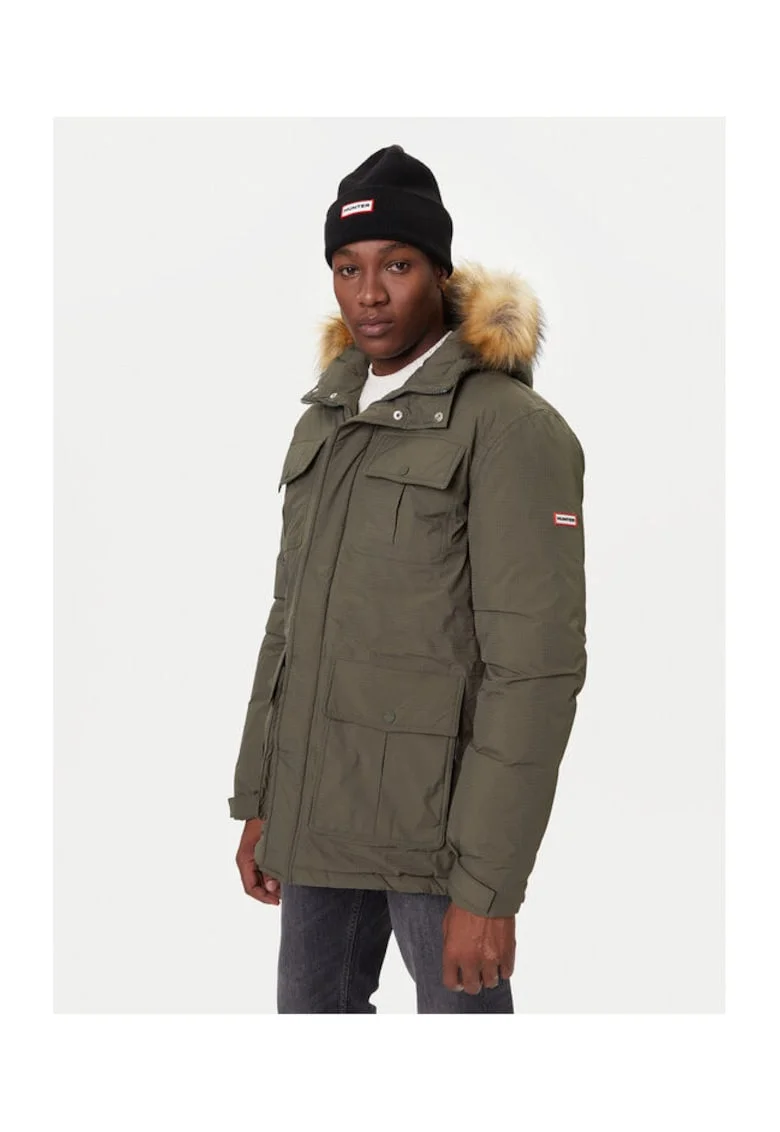 Geaca barbati,  parka, verde, 100% nailon