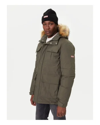 Geaca barbati,  parka, verde, 100% nailon