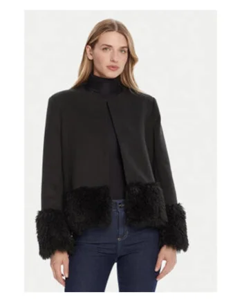 Jacheta de tranzitie dama,  neagra, poliester/viscoza