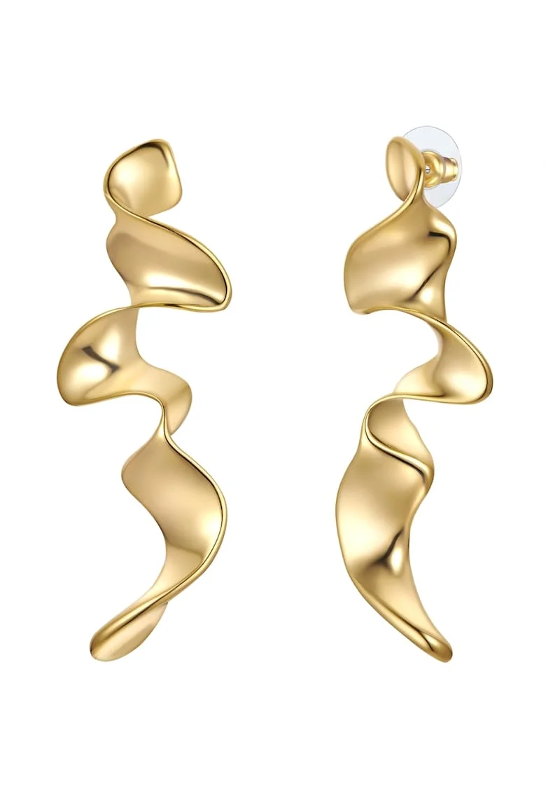 Cercei drop placati cu aur de 14K, Auriu