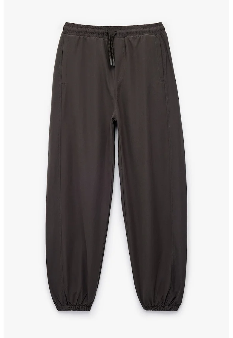 Pantaloni de trening cu snur, Negru stins