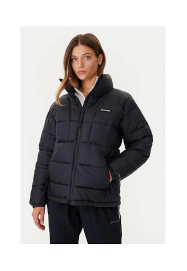 Geaca de iarna,  neagra, poliester reciclat,