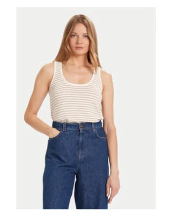 Top Dama,  Bej, 50% poliester, 47% bumbac, 3% fibra metalica