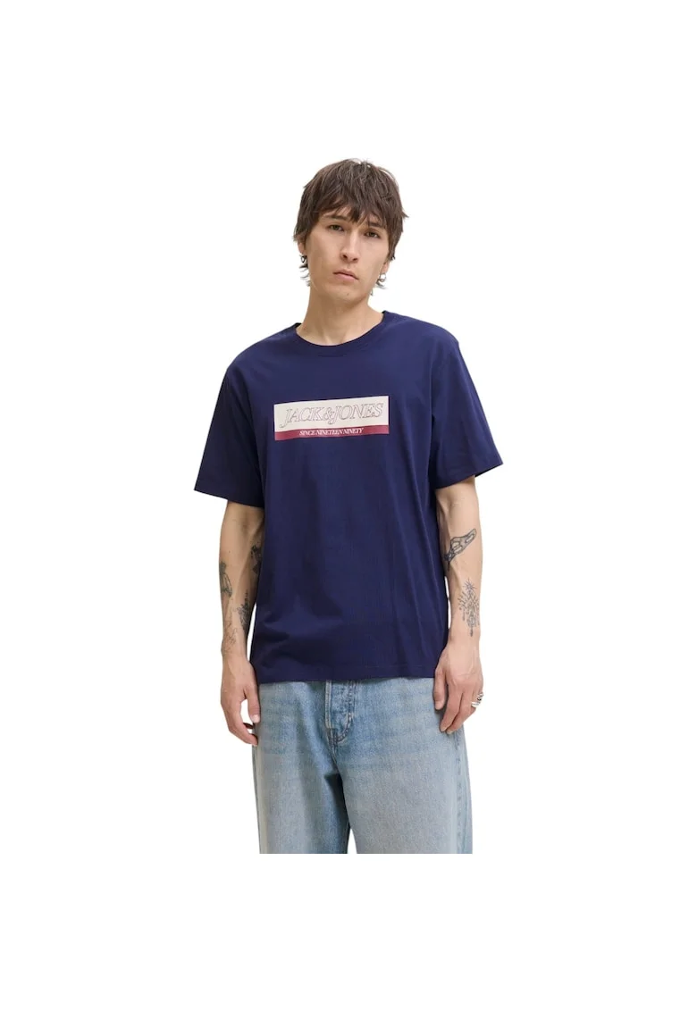 Tricou JACK &JONES Inwood Block Branding 50185, Albastru