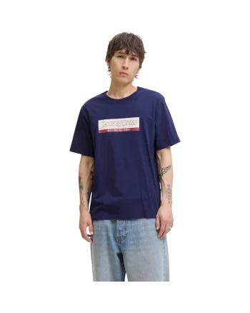 Tricou JACK &JONES Inwood Block Branding 50185, Albastru