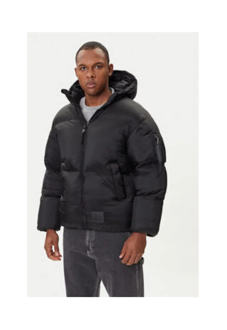 Geaca de iarna barbati,  neagra, 100% poliamida,