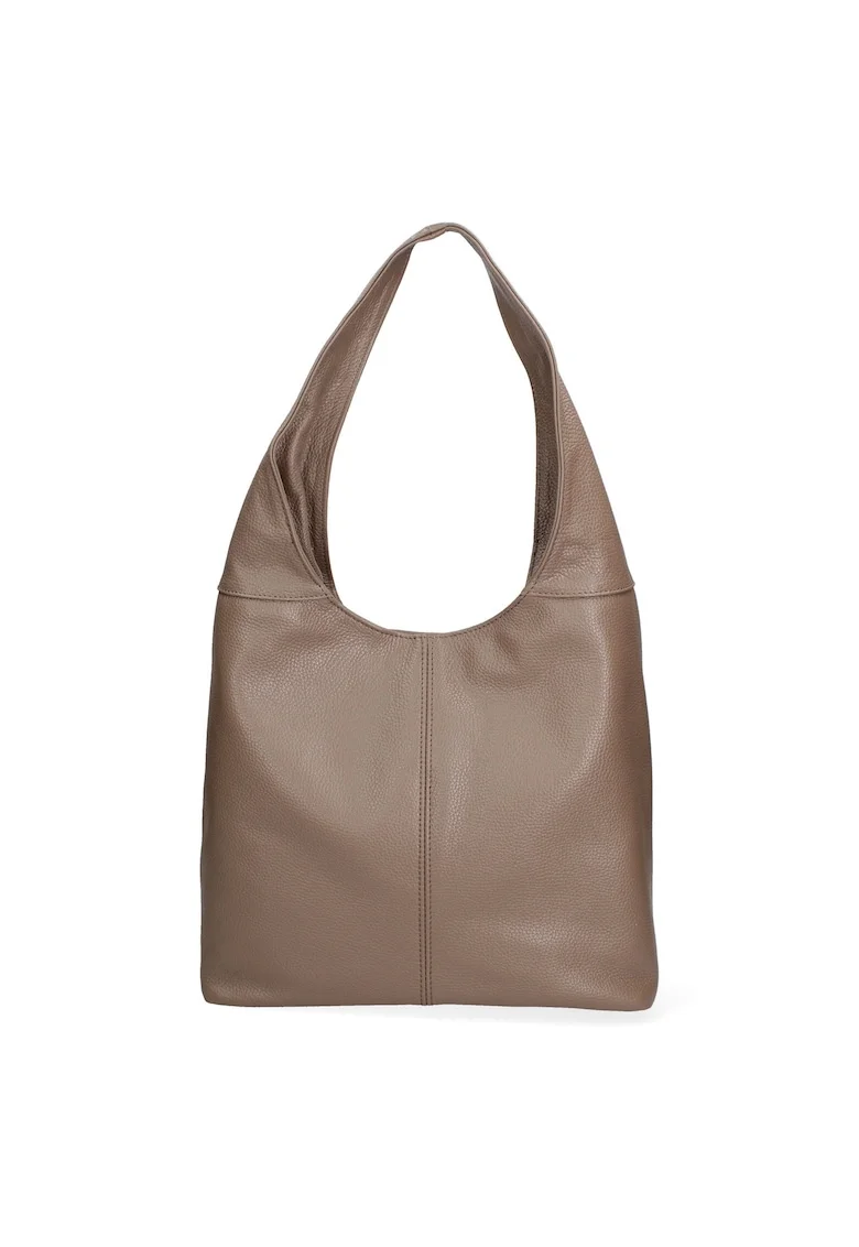 Geanta hobo de piele, Maro taupe