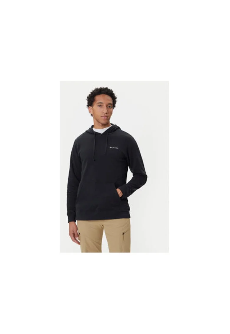 Hanorac sport barbati,  bumbac/poliester, cu imprimeu, negru,