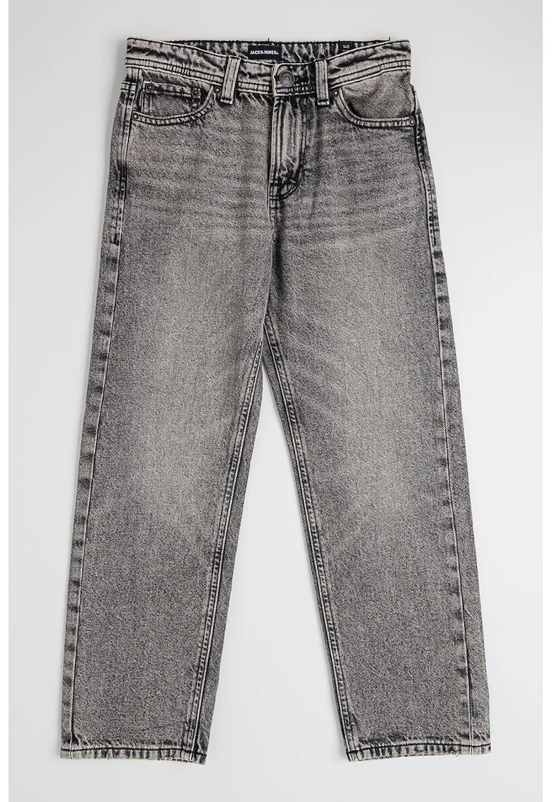 Blugi drepti Chris Original, Negru/Gri inchis