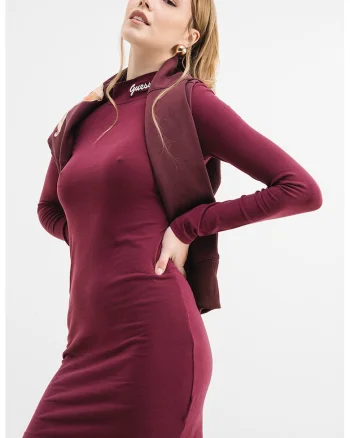 Rochie slim fit cu guler scurt, Violet tyrian