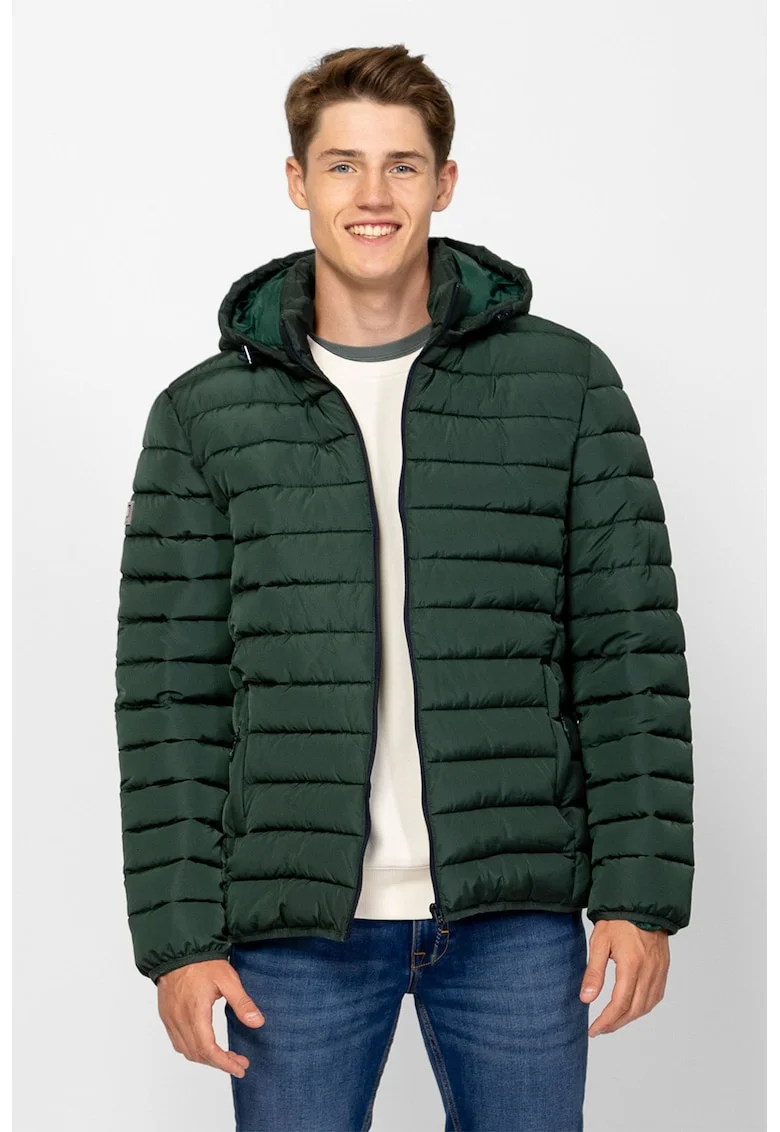 Geaca matlasata cu gluga, Verde padure