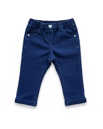 Pantaloni copii  din bumbac bleumarin 68