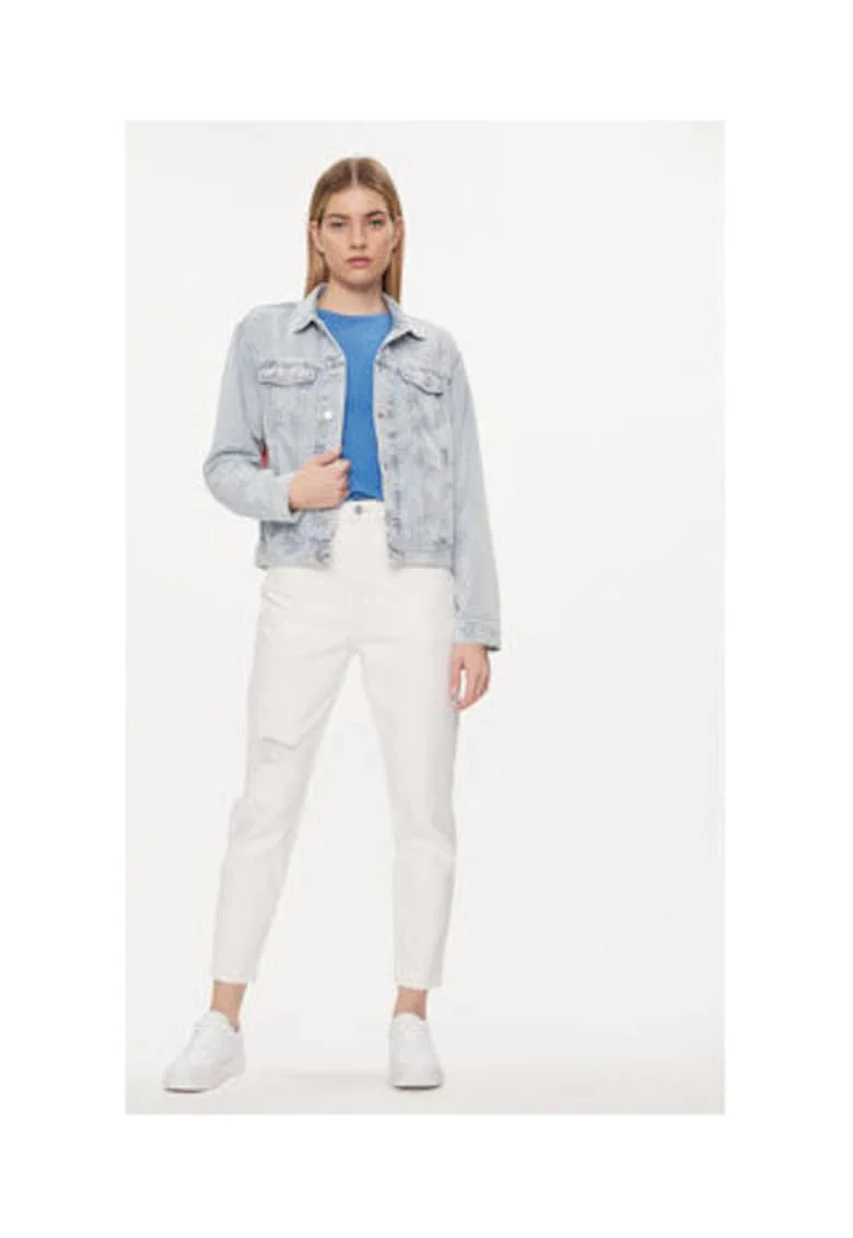 Geaca de blugi Dama,  Albastru, 80% bumbac, 20% bumbac reciclat,