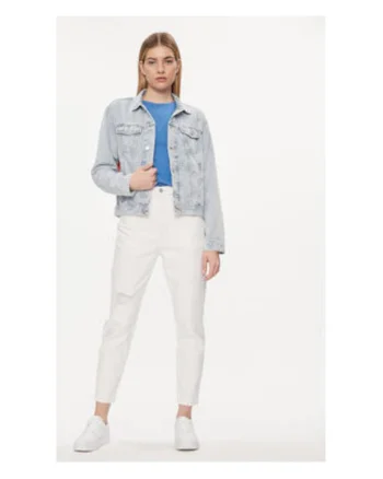 Geaca de blugi Dama,  Albastru, 80% bumbac, 20% bumbac reciclat,