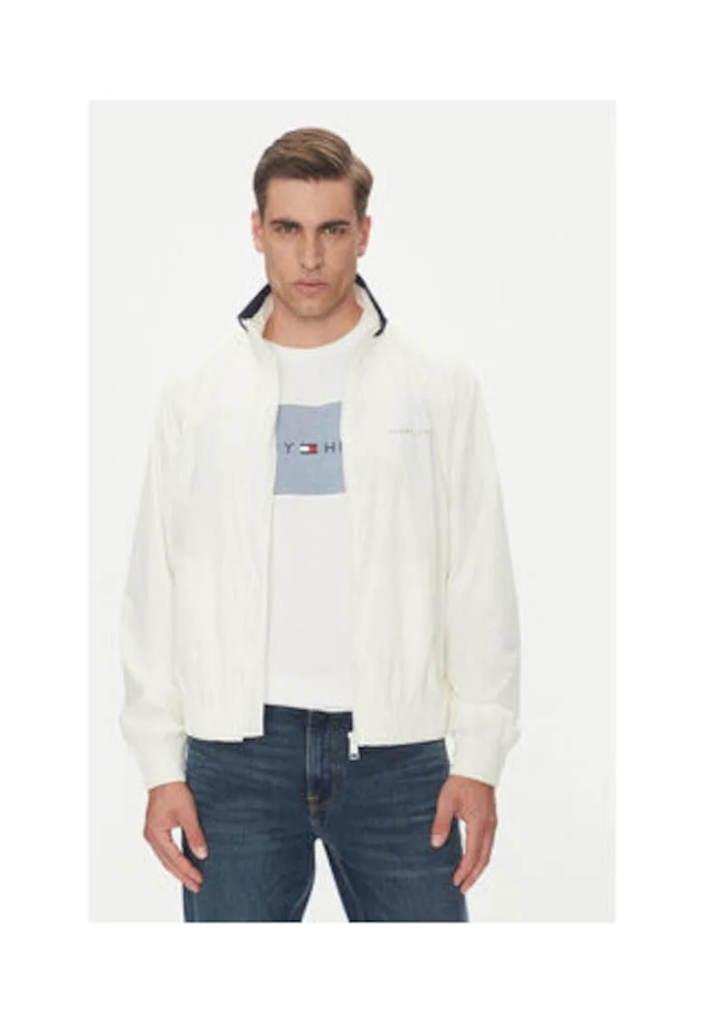 Geaca de tranzitie barbati,  alb, 100% nailon reciclat