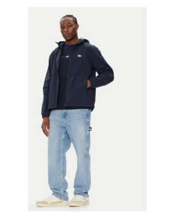 Jacheta de vant barbati,  bleumarin, 100% nailon reciclat