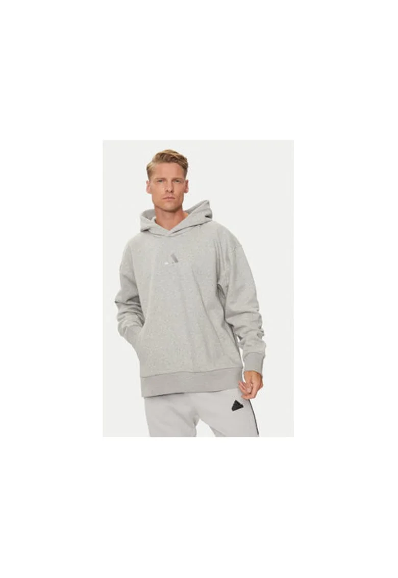 Hanorac sport barbati,  gri, 70% bumbac, 30% poliester reciclat