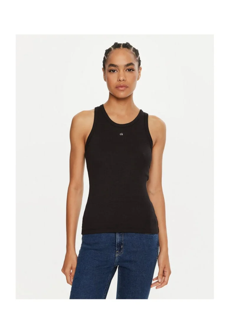 Top Dama,  Negru, bumbac si elastan
