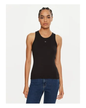 Top Dama,  Negru, bumbac si elastan