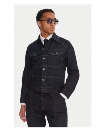 Geaca de blugi barbati, G Star Raw, bleumarin, 100% bumbac,
