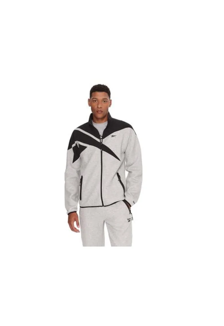 Hanorac sport barbati,  bumbac/poliester, negru/gri