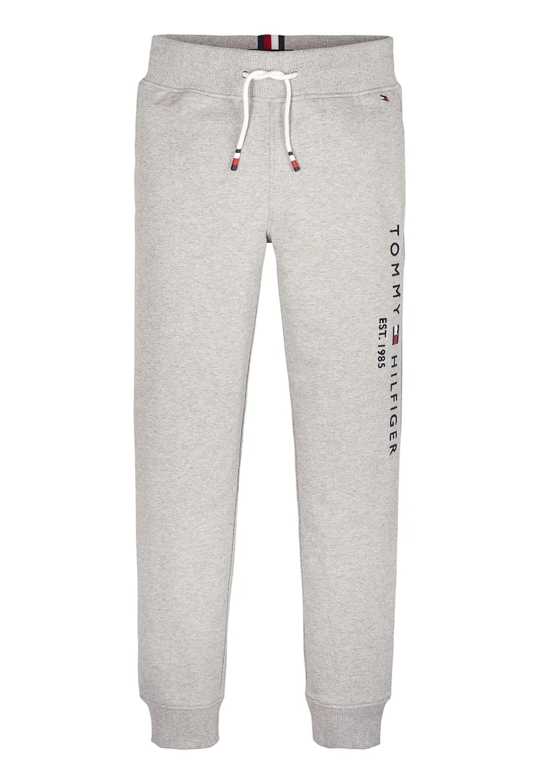 Pantaloni sport cu logo, Gri melange