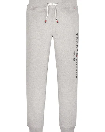 Pantaloni sport cu logo, Gri melange