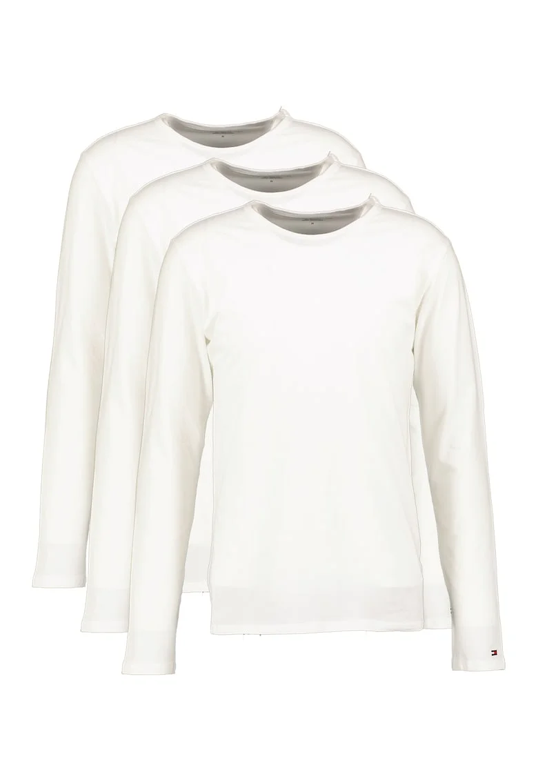 Set de bluze slim fit de casa - 3 piese, Alb optic