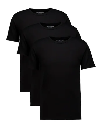 Set de tricouri de casa din amestec de bumbac - 3 piese, Negru