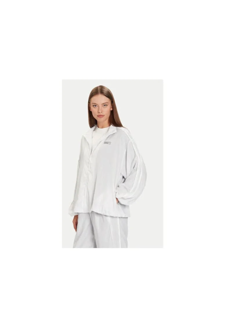 Bluza sport dama,  argintie, nailon reciclat