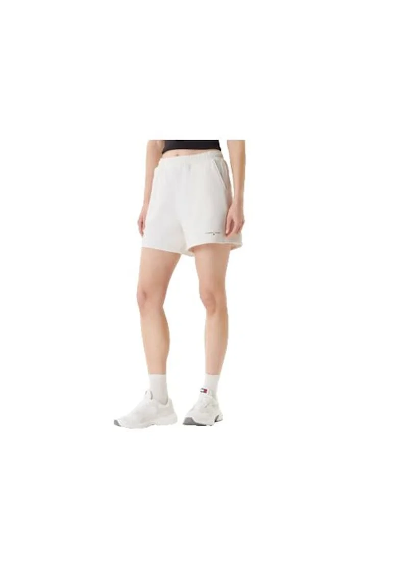 Pantaloni sport dama,  Ecru, 80% bumbac, 20% poliester reciclat,