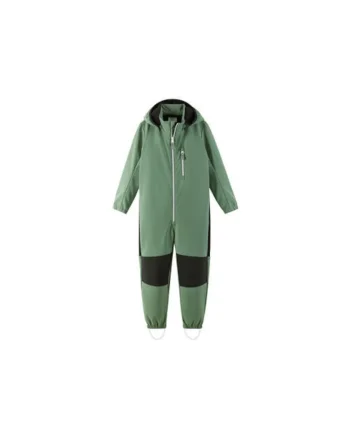 Salopeta pentru copii,  unisex, verde, poliester/elastan