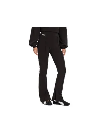Pantaloni sport dama,  negru, 64% bumbac, 27% bumbac reciclat,