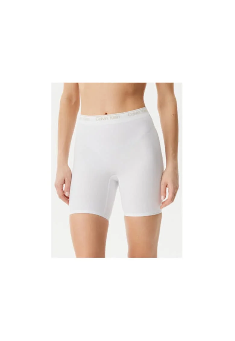 Pantaloni scurti sport dama,  elastan/poliamida/bumbac/poliester, alb,