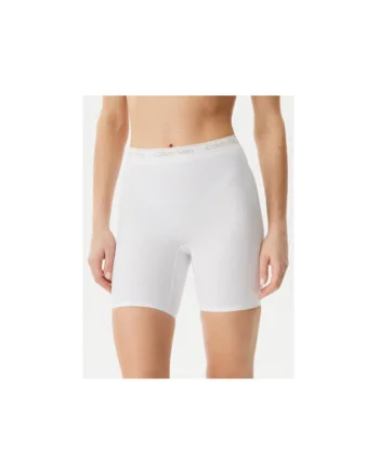 Pantaloni scurti sport dama,  elastan/poliamida/bumbac/poliester, alb,