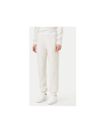 Pantaloni sport dama,  bej, bumbac/poliester,