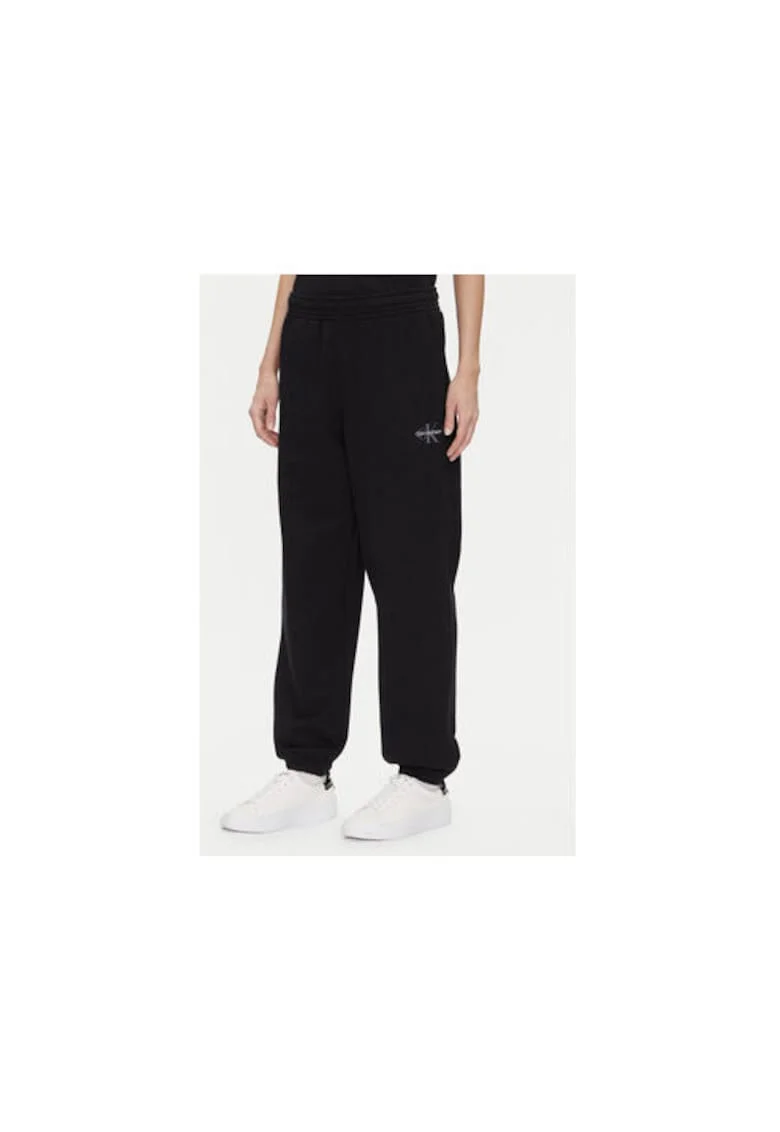 Pantaloni sport dama,  negru, bumbac/poliester, Negru