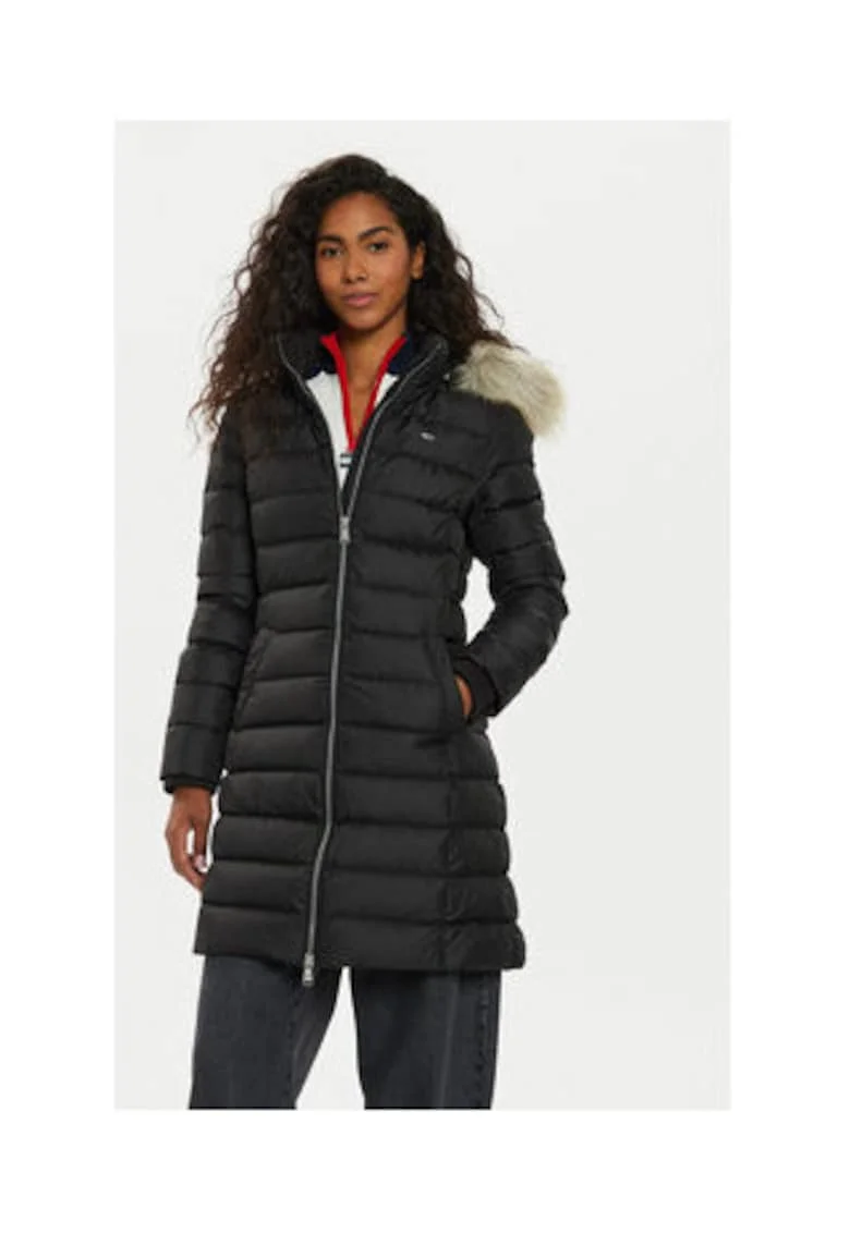 Geaca de iarna dama,  Negru, 100% poliester reciclat,