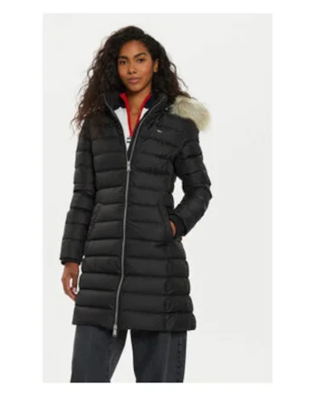 Geaca de iarna dama,  Negru, 100% poliester reciclat,