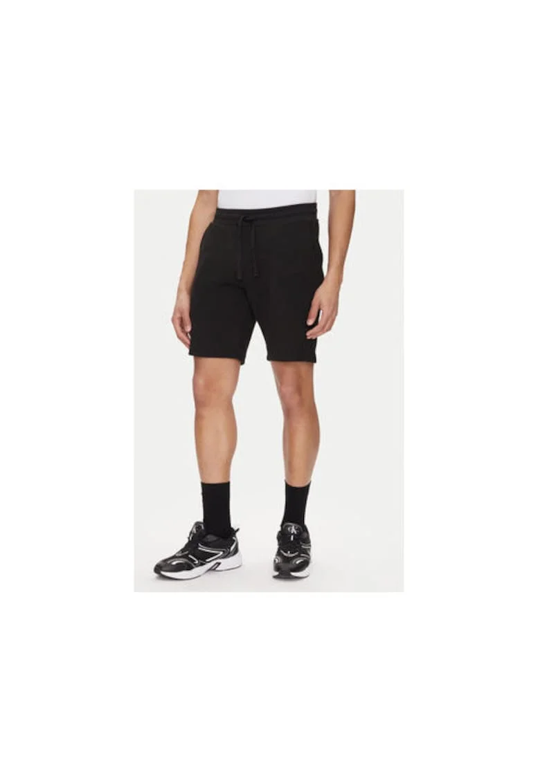 Pantaloni scurti sport barbati,  Negru, bumbac organic/poliester, Negru