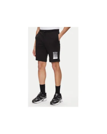 Pantaloni scurti sport barbati,  negru, bumbac, Negru
