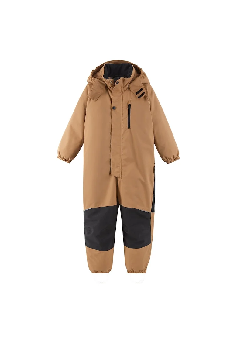 Salopeta de iarna pentru copii,  unisex, poliester, maro/negru