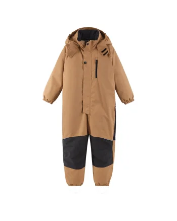 Salopeta de iarna pentru copii,  unisex, poliester, maro/negru